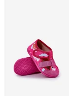 Dětské pantofle na suchý zip s fuchsie model 21682760 - Milami