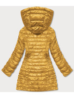 Kaki-žltá obojstranná dámska prešívaná bunda (M20-7636-22+75)