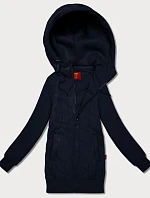 Dámska mikina s kapucňou Goodlookin Dark Blue (AMG-175)