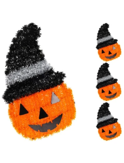 DEKORATÍVNA FIGÚRKA TEKVICA 35CM HALLOWEEN BIELY PRUH