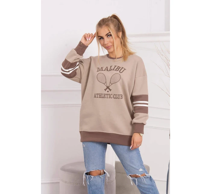 Zateplená mikina Malibu tmavo béžová+mocca