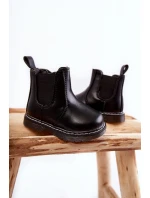 Dětské Kůže zateplené boty černé model 21597541 - Boto Dětské Kůže zateplené boty černé model 21597541 - Boto