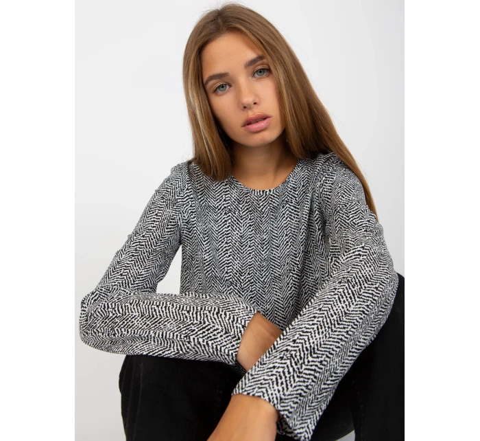 Blúzka D73771M10971AEN čiernobiela