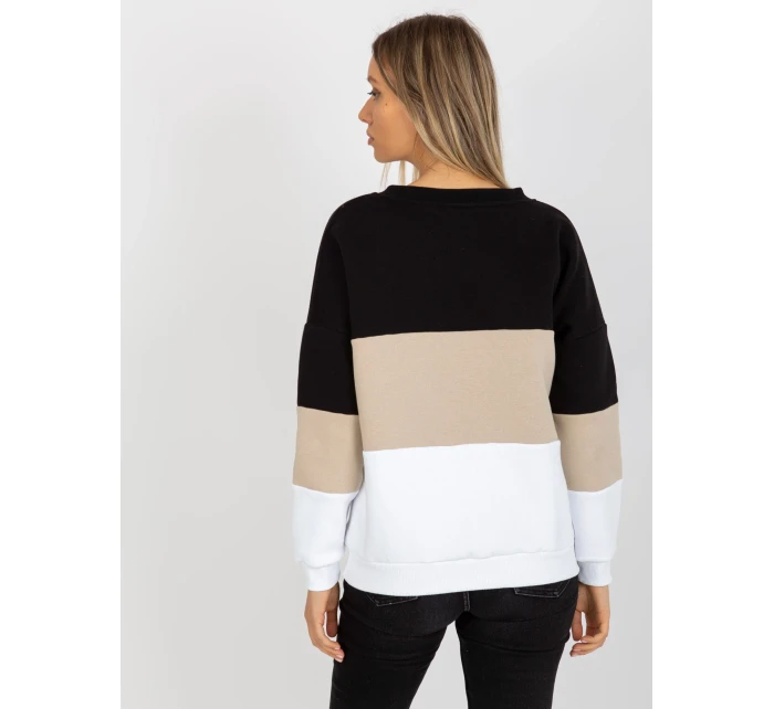 Mikina RV BL 8377.89 čierna a béžová