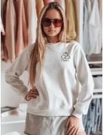 Dámska nadrozmerná mikina s výšivkou CHERSOFT sivá FashionStreet BY1402