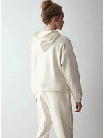 Mikina s kapucňou z velúru – Silk White – TRIUMPH Silk White – TRIUMPH