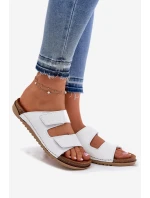 Dámské Kožené Sandály Bílé model 21698060 - Inblu Dámské Kožené Sandály Bílé model 21698060 - Inblu