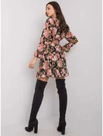 Šaty DHJ SK černá a růžová model 16300298 - FPrice Šaty DHJ SK černá a růžová model 16300298 - FPrice