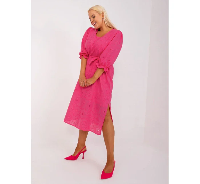 LK SK 509350 šaty.25 tmavo ružová