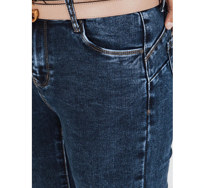Dámske push up džínsy tmavomodré FashionStreet UY2785
