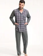 Luna 797 dlhé/r 3XL pánske pyžamo bez zipsu