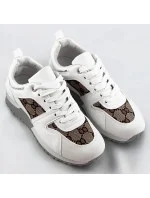 Biele dámske tenisky adidasky so zvýšenou podrážkou (666-21)