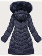 Tmavomodrá zimná bunda s kapucňou (TY045-2)