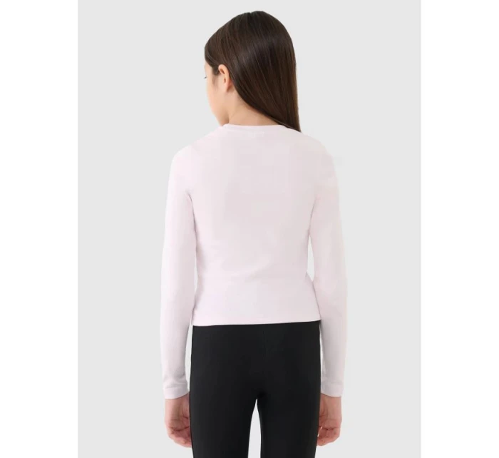 Dievčenský úzky hladký rukáv s dlhým rukávom 4F 4FJRSS25TLONF505-12S