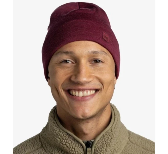 BUFF HEAVYWEIGHT MERINO WOOL LOOSE HAT SOLID TIBETAN RED čiapka