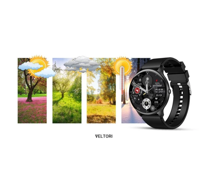 VELTORI VT160-1 Smartwatch Čierny silikónový remienok