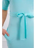 Šaty s model 18746552 na ramenou mátové - K-Fashion Šaty s model 18746552 na ramenou mátové - K-Fashion