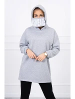Zateplená mikina s kapucí šedá Zateplená mikina s kapucí šedá