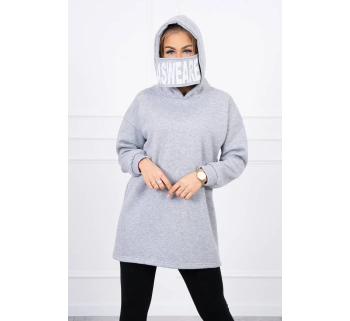 Zateplená mikina s kapucí šedá Zateplená mikina s kapucí šedá