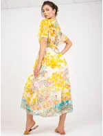 Šaty DHJ SK 15967 1.01P biela a žltá