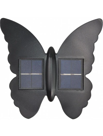 SOLÁRNE NÁSTENNÉ SVIETIDLO BUTTERFLY 2LED