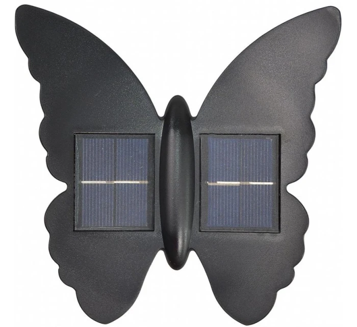 SOLÁRNE NÁSTENNÉ SVIETIDLO BUTTERFLY 2LED