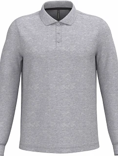 K 243 Pánské piqué polo s dlouhým rukávem model 22506934 oxford grey - Kariban