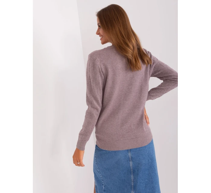 Sweter AT SW model 18895533 jasny fioletowy - FPrice Sweter AT SW model 18895533 jasny fioletowy - FPrice