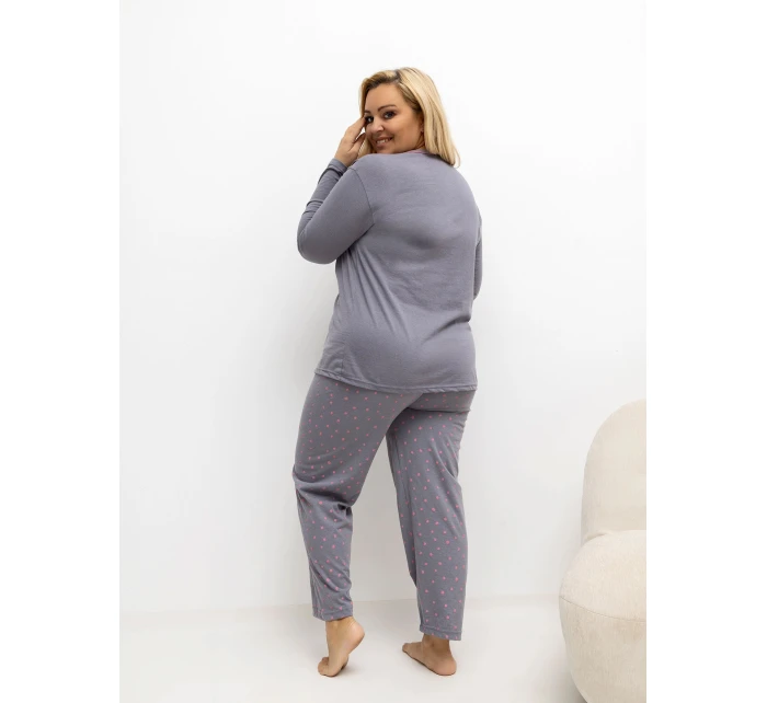 Pyžamo DU PI FP 505.05P tmavosivé Pyžamo DU PI FP 505.05P tmavosivé