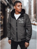 Pánska obojstranná bunda s kapucňou čierna FashionStreet TX4951
