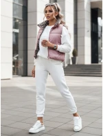 Dámská přechodná krátká prošívaná růžová vesta Dstreet model 21994785 - FashionStreet
