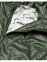 Dámska tenká bunda s pletenými manžetami Goodlookin v khaki farbe (B8575/B6099-11)