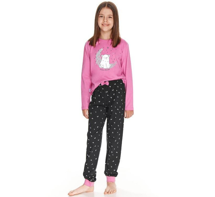 Dievčenské pyžamo Suzan ružové s medveďom