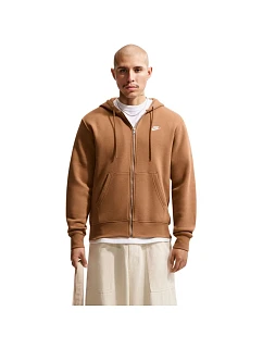 Pánska mikina Nike Club BB FZ Hoodie svetlohnedá FN3861 270