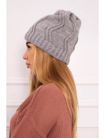 Fleecová čepice  světle šedá model 18750811 - K-Fashion