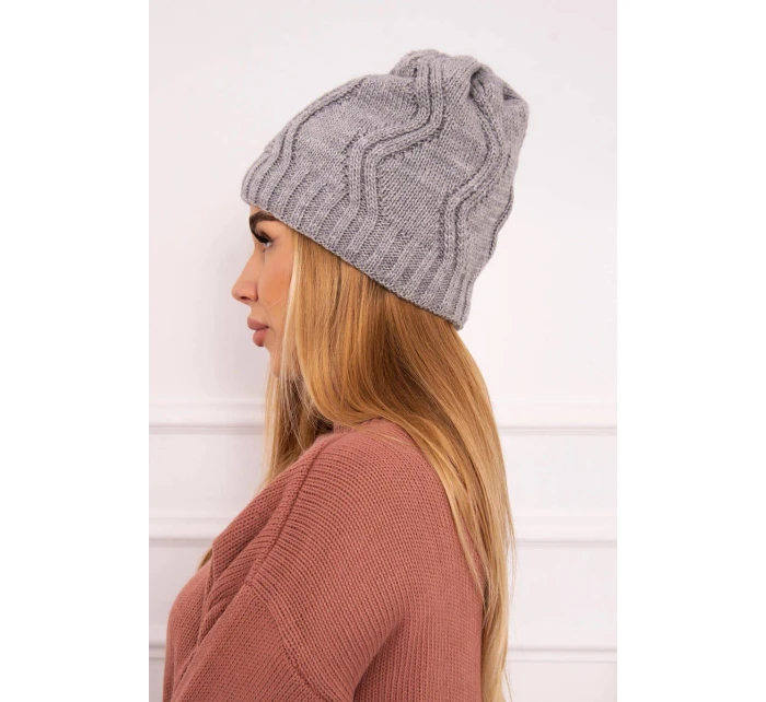 Fleecová čiapka Sylwia K244 svetlo šedá