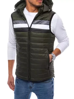 Pánská prošívaná zelená vesta Dstreet model 21964380 - FashionStreet