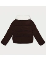 Dámská bunda v čokoládové barvě s vysokým stojáčkem model 21461524 - J.STYLE