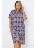 Talianska móda Bonaria cr. r. farba:print/jeans Talianska móda Bonaria cr. r. farba:print/jeans