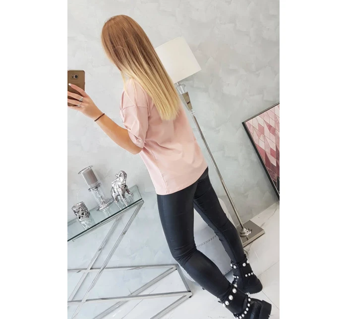 Halenka s potiskem Magic dark powder pink Halenka s potiskem Magic dark powder pink