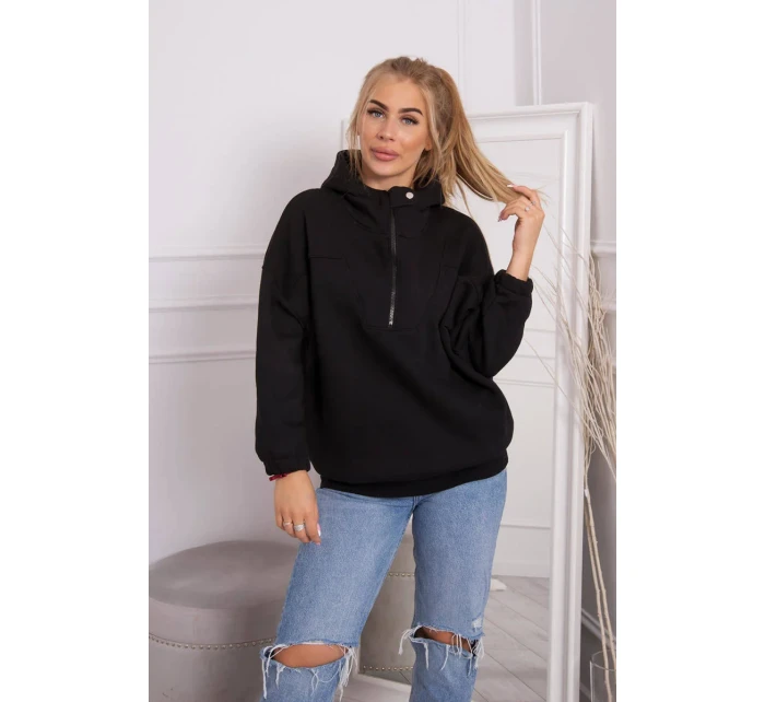 Mikina s kapucňou čierna