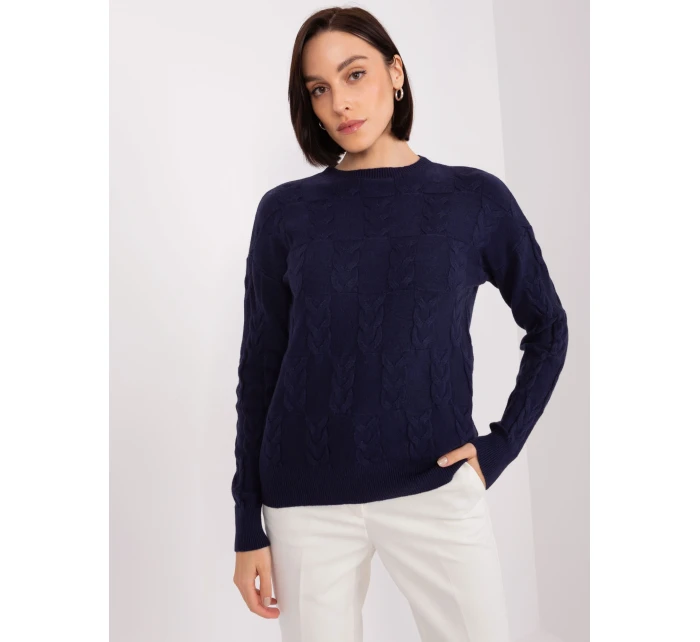Sweter AT SW model 19040895 granatowy - FPrice