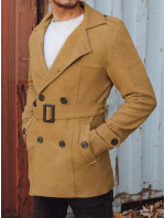 Pánsky dvojradový pieskový kabát Dstreet CX0443z