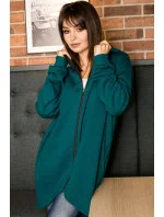 Dámská delší mikina zelená model 18439335 - BeWear Dámská delší mikina zelená model 18439335 - BeWear