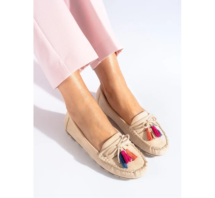 Trendy hnedé dámske mokasíny bez podpätku Trendy hnedé dámske mokasíny bez podpätku