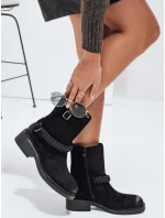 Dámské semišové kozačky černé Dstreet model 21992027 - FashionStreet Dámské semišové kozačky černé Dstreet model 21992027 - FashionStreet