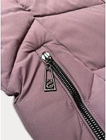 Fialová dámská zimní plus size bunda s do stehen model 21248385 - S'WEST Fialová dámská zimní plus size bunda s do stehen model 21248385 - S'WEST
