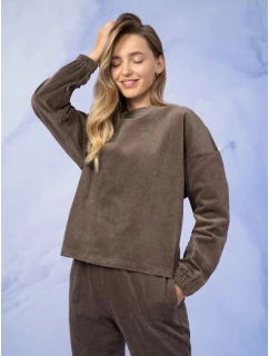 Dámska manšestrová mikina s kapucňou OUTHORN OTHAW22TSWSF076-80S