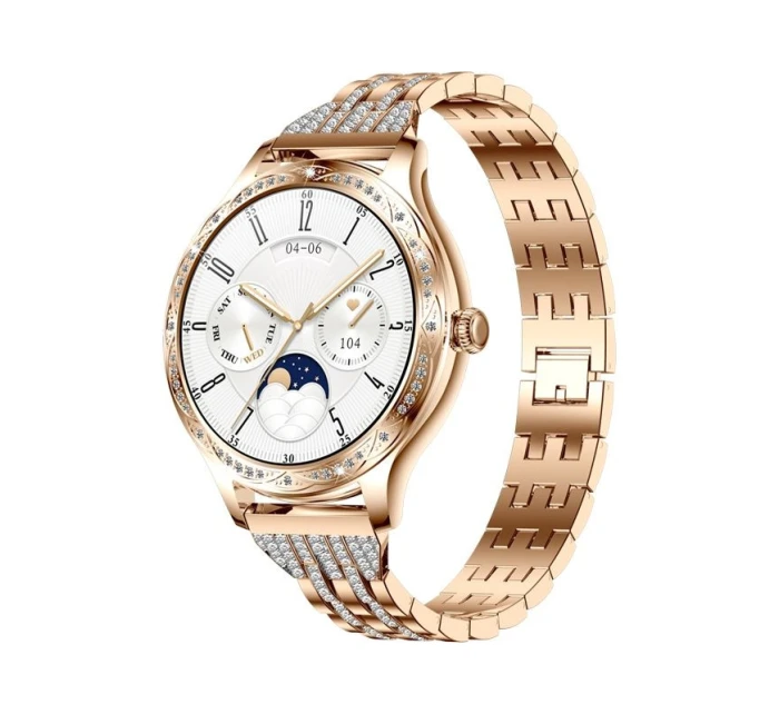 Dámské chytré hodinky model 21805569 Náramek růžové zlato - VELTORI Dámské chytré hodinky model 21805569 Náramek růžové zlato - VELTORI