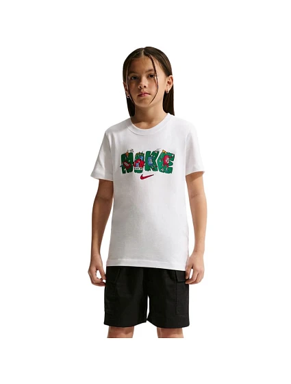 Detské tričko Nike Sportswear, biele, IM9534, veľkosť 100 Detské tričko Nike Sportswear, biele, IM9534, veľkosť 100